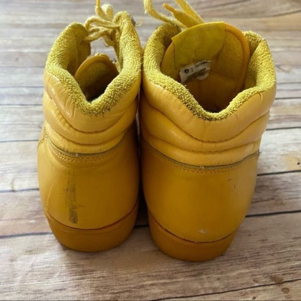 Vintage 80s Retro Yellow Jazzercise Hightop Athletic Shoes - Picture 2 of 11